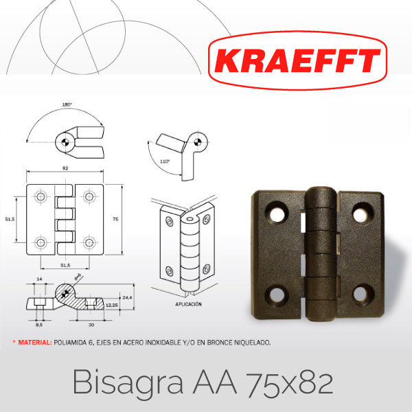 Bisagra AA 75&#215;82