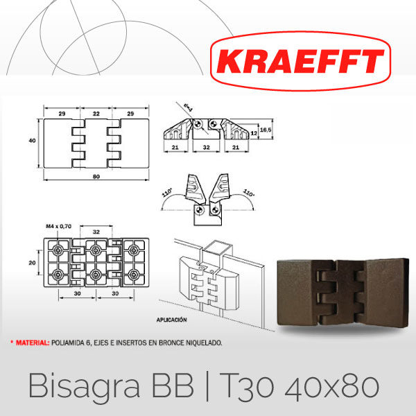 Bisagra BB | T30 40&#215;80