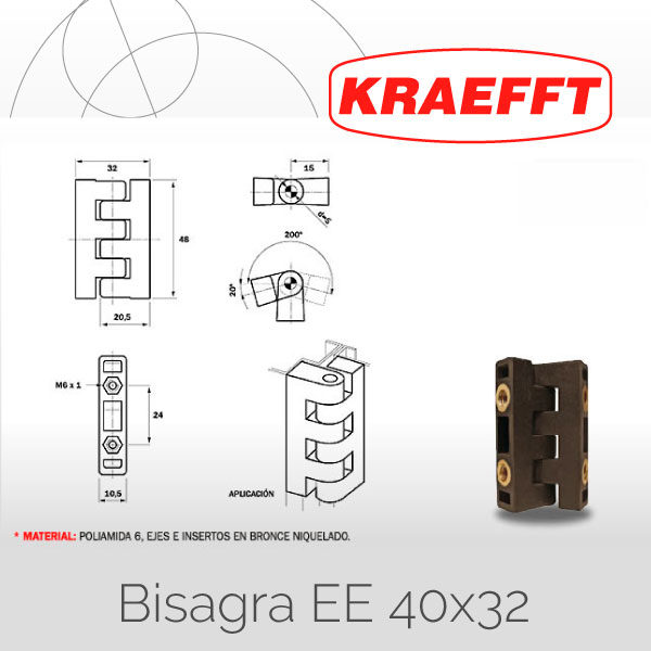 Bisagra EE 40&#215;32