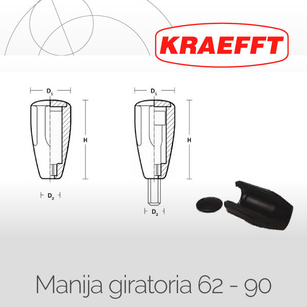 Manija cilíndrica fija 62 90